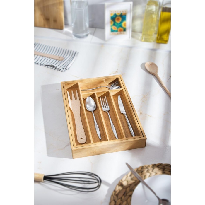 Bambu Ayarlanabilir Çekmece içi Kaşıklık & Çekmece İçi Organizer  (25*35*5 / 39*35*5)