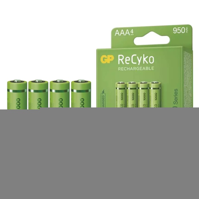 GP RECYKO 950 MAH AAA İNCE 4LÜ ŞARJLI KALEM PİL GP100AAAHCE-2EB4 (GPRHC103E001) (4767)