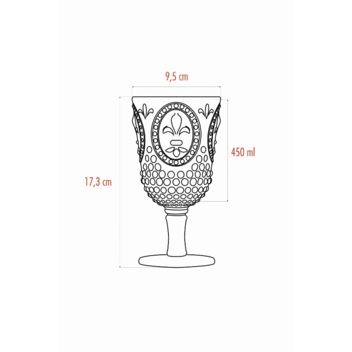 Akrilik Bal 6lı Kadeh & Su Meşrubat Kahve Yanı Bardağı 450 ml ( Cam Değildir )