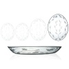 Decocia 1 Adet 33cm Oval Cam Salata Sunum Tabağı Sürgün Desenli