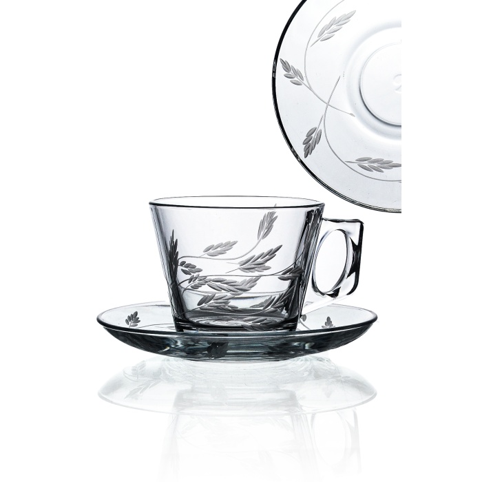 Decocia 6lı Vela Fincan Set 12 Parça 195cc Sürgün Desenli
