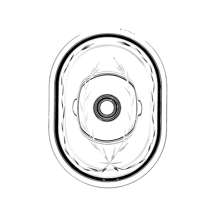 Decocia 19 cm Oval Ayaklı Cam Sunum Kasesi