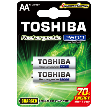 TOSHIBA 2600 MAH ŞARJLI KALEM PİL 2Lİ