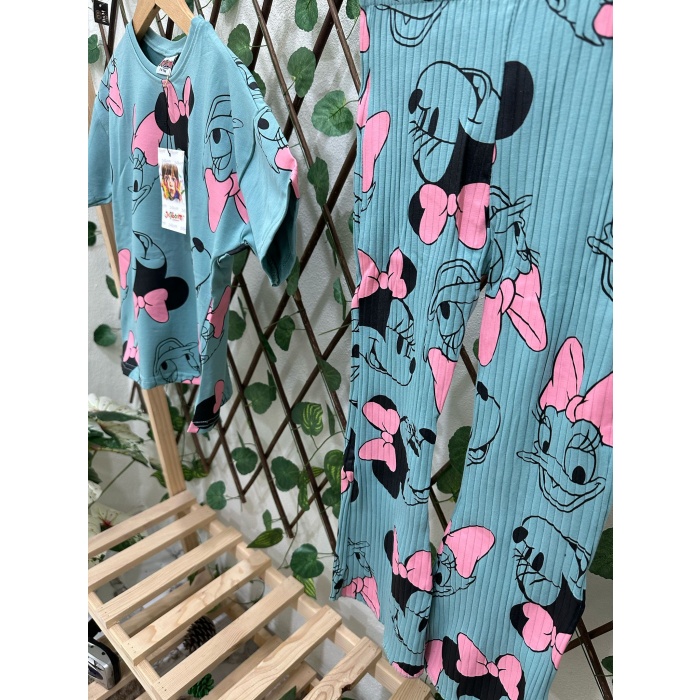 Jelibon Minnie Mouse ve Daisy Duck Baskılı Çocuk Takım