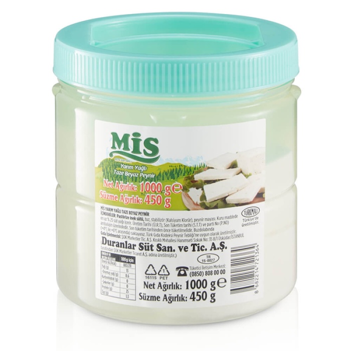 Mis Yarım Yağlı Taze Beyaz Peynir 450 g