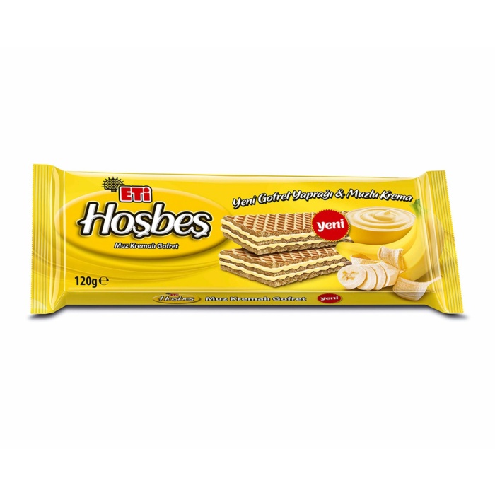 Eti Hoşbeş Muz Kremalı Gofret 120 G