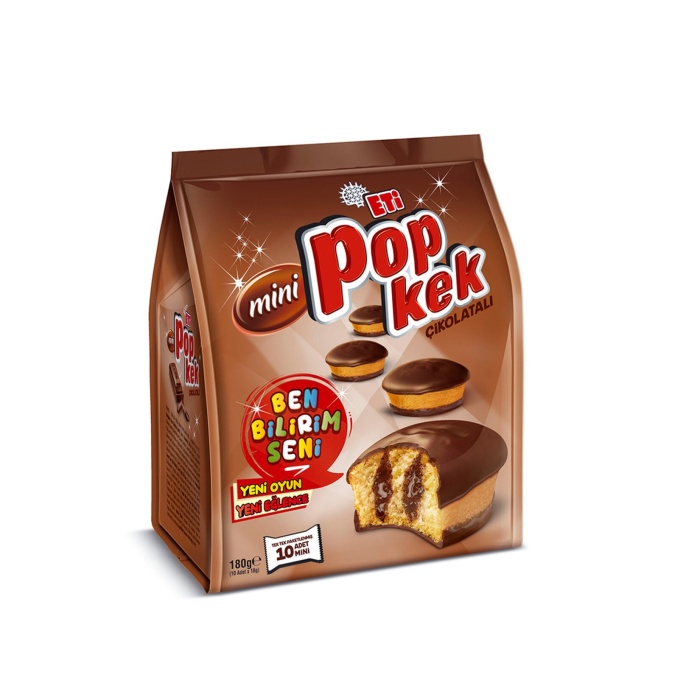 Eti Popkek Mini Çik.Soslu Kakao Kaplamalı Kek 180G