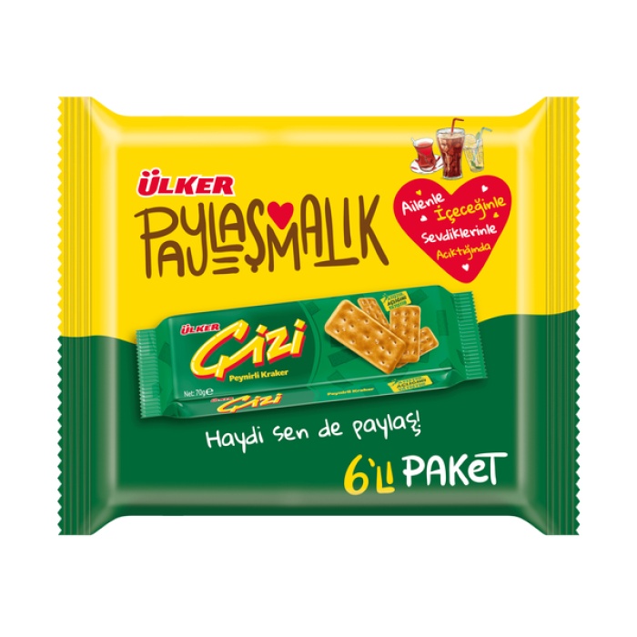 Ülker Çizi Kraker 6lı 420 g