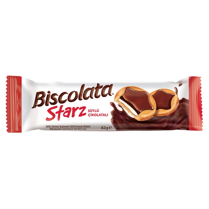 Biscolata Starz Sütlü Çikolata Kaplamalı Bisküvi 82G