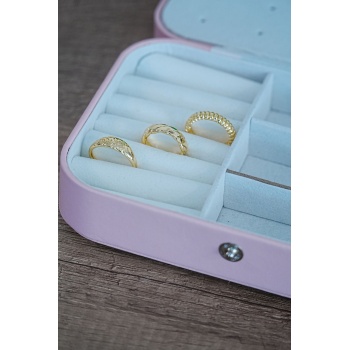 Kombin Yüzük Seti 3 Adet Birden Gold Renk