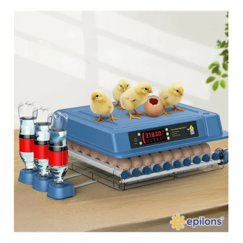 Epo-W64 Tam Otomatik Kuluçka Makinesi 64 Yumurta Kapasiteli Civciv Kaz Ördek Uyumlu + Yedek Motor