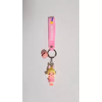 Anahtarlık Pembe Tavşan Kulaklı Melek