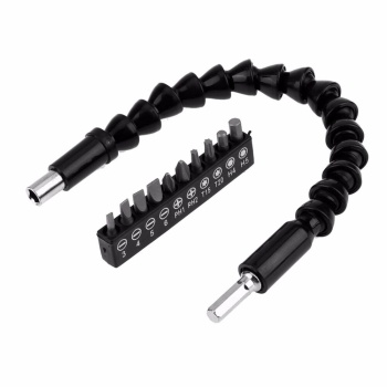 Matkap Ucu - Bükülebilir Oynar Vidalama Bits Uzatma Aparatı 30Cm - Komple Set -