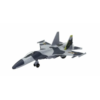 Çek Bırak Metal Uçak Sesli Işıklı 22 cm - Gri