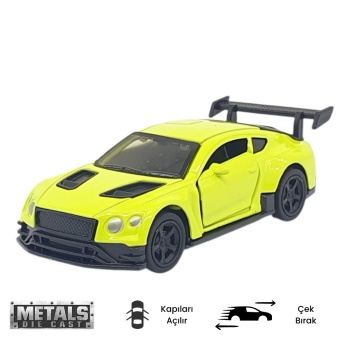 Çek Bırak Metal Küçük Arabalar 8 cm - 6411A-6 - Açık Yeşil