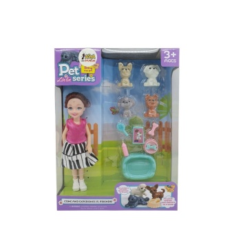 Pet Shop - Bebekli Köpek Bakım Seti - 7722-3 - Esmer