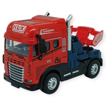 Metal Tır 1:24 - Sesli Işıklı Tır 13 cm - Kırmızı