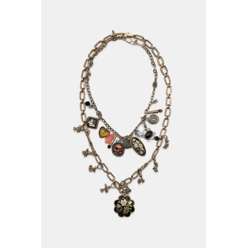 2li Uçlu Kolye Kolye - Altın