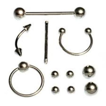 11 Parça Piercing ve Piercing Topu Seti Piirsing
