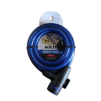 Yuma YM- 734 150cm Mavi Bisiklet Kilidi -