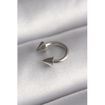 316L Çelik Gümüş Renk Halka Çivi Model Kadın Piercing -