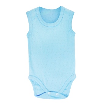 Sema Baby Jakarlı Askılı Badi (Body) - Mavi 0-6 Ay