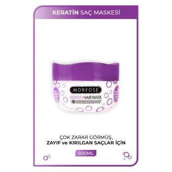 Keratin Saç Maskesi 500 ML  - Yıpranmış Saçlar için - mrfs