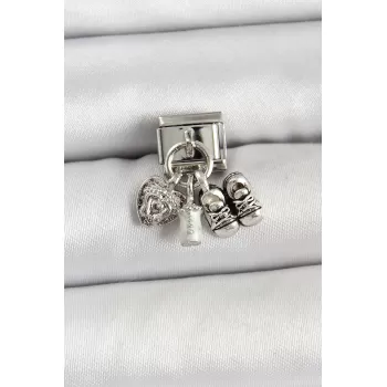 316L Çelik Gümüş Renk Bebek Konsept Nomination Charm