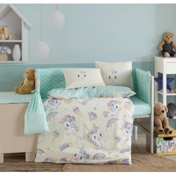 Mila Krem Poplin Bebek Nev Takımı
