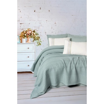 Aura Çift Kişilik Pike Takımı Pebble Mint