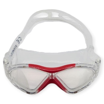 Yüzücü Sörf Gözlüğü Kulaklık Hediyeli BEYAZ/KIRMIZI - 8170 (Lisinya)