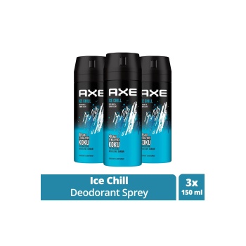 3 Adet Axe Ice Chill Erkek Deodorant Sprey 150 ml