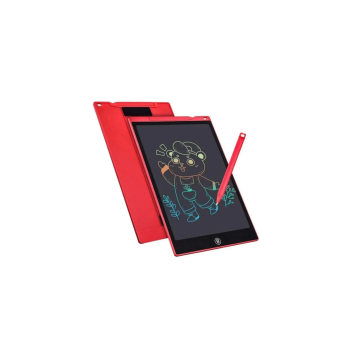 12 Inc Renkli Lcd Grafik Dijital Kalemli Çizim Tableti Yazı Tahta Not Yazma Eğitim Tableti Kırmızı - Lisinya
