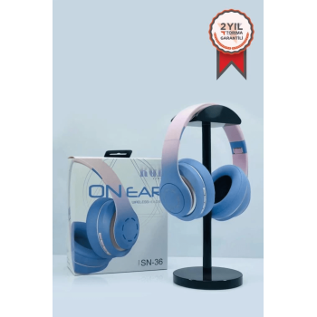 Sn-36 On-ear Kafa Üstü Kablosuz  Kulaklık Bluetooth 5.1  Blue - Lisinya