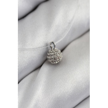 Misineli Topcuk Model Gümüş Renk Hayalet Kolye -