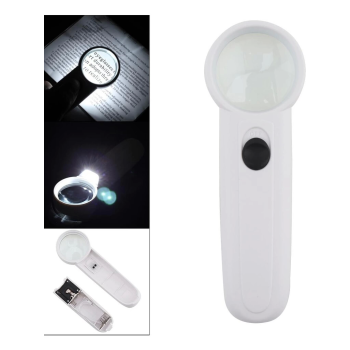15x Çok Fonksiyonlu 2 Led Işıklı Taşınabilir El Büyüteç ( Lisinya )