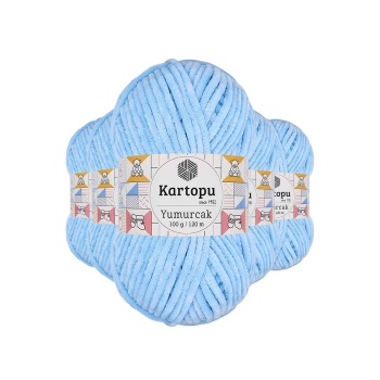 5 Adet Yumurcak Kadife El Örgü İpi Mavi K540