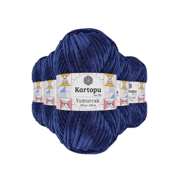 5 Adet Yumurcak Kadife El Örgü İpi Lacivert K635