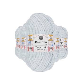 5 Adet Yumurcak Kadife El Örgü İpi Açık Gri K919