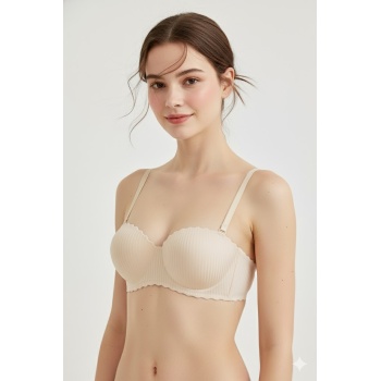 Lazer Kesim Dolgulu Telsiz  İz Yapmaz Sütyen Ten