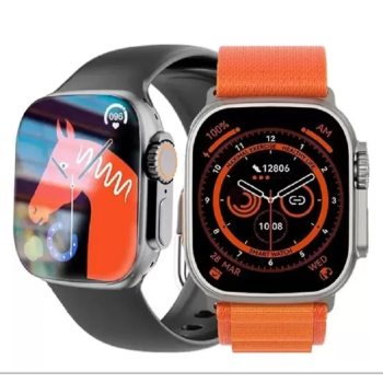 Hw8 Ultra Çift Kordon 49mm - Siri Nfc Bluetooth Arama Konuşma - İos & Android Uyumlu Akıllı Saat ( Lisinya )