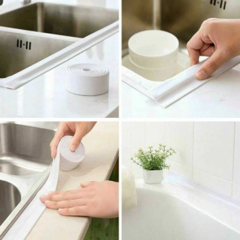 Pratik Beyaz Su Sızdırmaz Lavabo Kenar Bandı (3.2m) ( Lisinya )