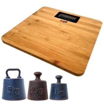 Techfit Bambu Banyo Baskülü Yüksek Hassasiyetli Darbelere Dijital Dayanıklı Terazi Tf 1065 M ( Lisinya )