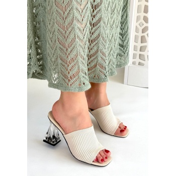 Evra Ten Triko Topuklu Terlik - Lisinya