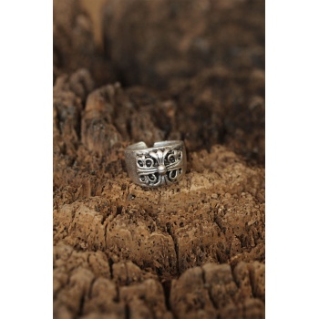 Motifli Ayarlanabilir Erkek Yüzük - Lisinya