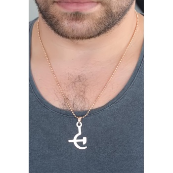 Rose Renk Metal Orak ve Balta Figürlü Erkek Kolye - Lisinya