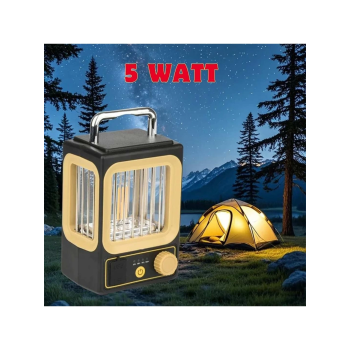 Ampul Solar Şarj Edilebilir 12 Led 1 Rustikli Led Kamp Lambası ( Lisinya )