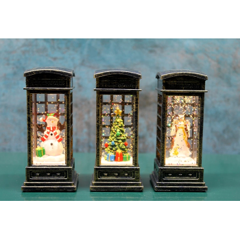 Telefon Kulübeli Işıklı Kar Küresi Alk3217 - Lisinya