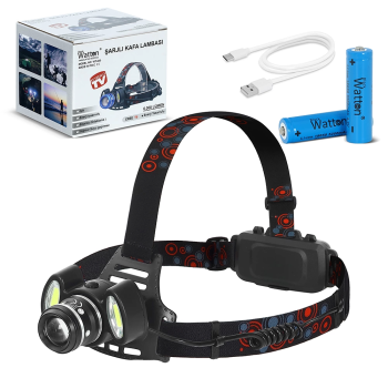 6000 Lümen 3 Başlık Şarjlı Kafa Lambası  Wt-630 - Lisinya