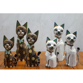 Ahşap 3lü Kedi Seti 30 Cm Okas:2 - Lisinya